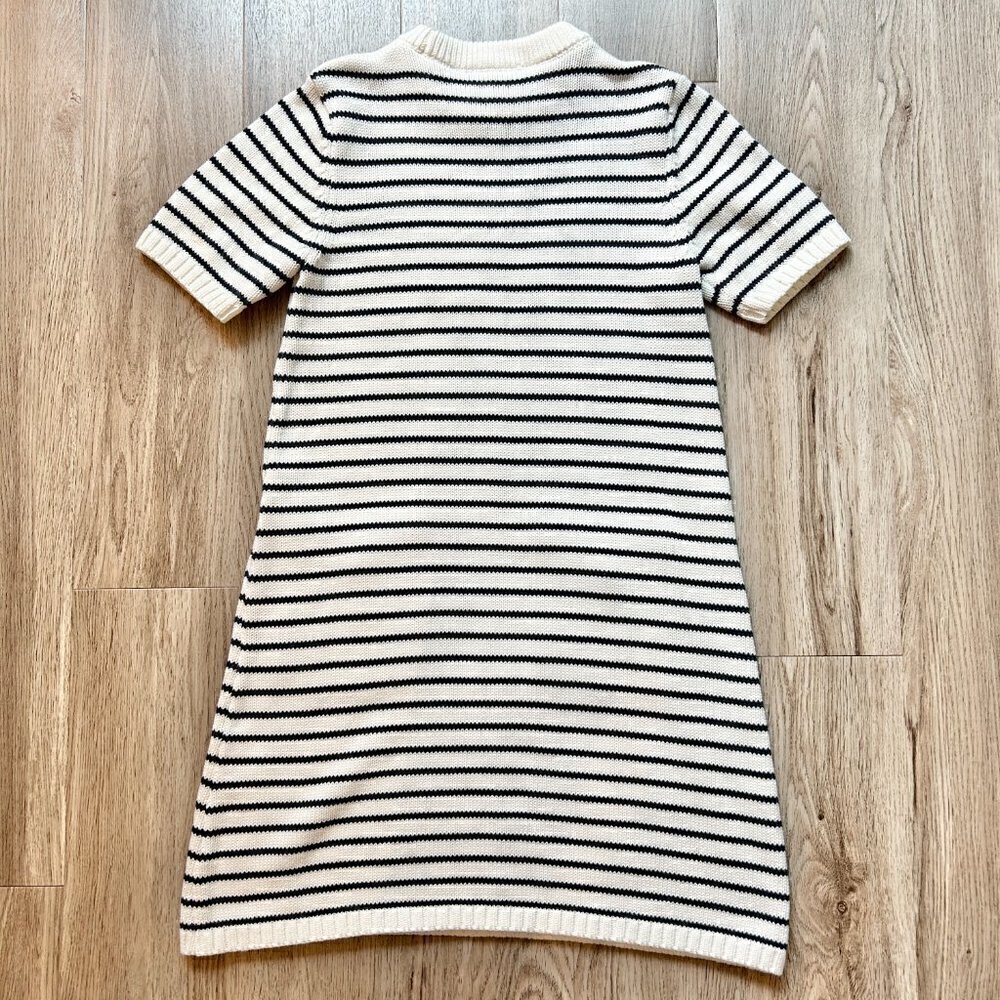 Zara White and Black Striped Knit Sweater Dress Size S NWOT - Picture 9 of 9